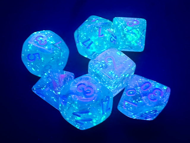 Chessex RPG 7 Mini-Die Set: Nebula Wisteria & White