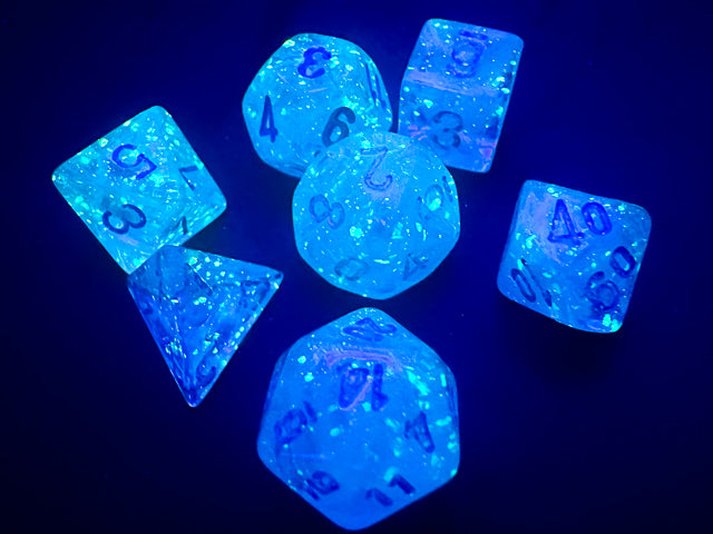 Chessex RPG 7 Mini-Die Set: Luminary Sky & Silver