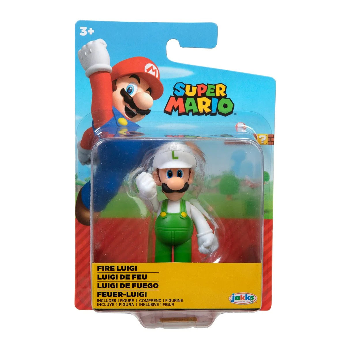 Fire Luigi – Super Mario World of Nintendo 2.5" Mini-Figure by Jakks Pacific