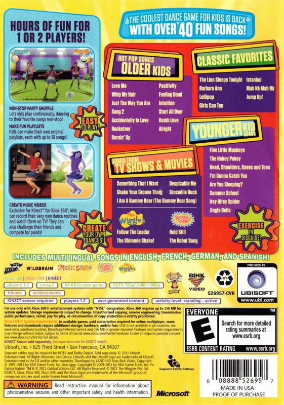 Just Dance Kids 2 (Xbox 360, 2011)
