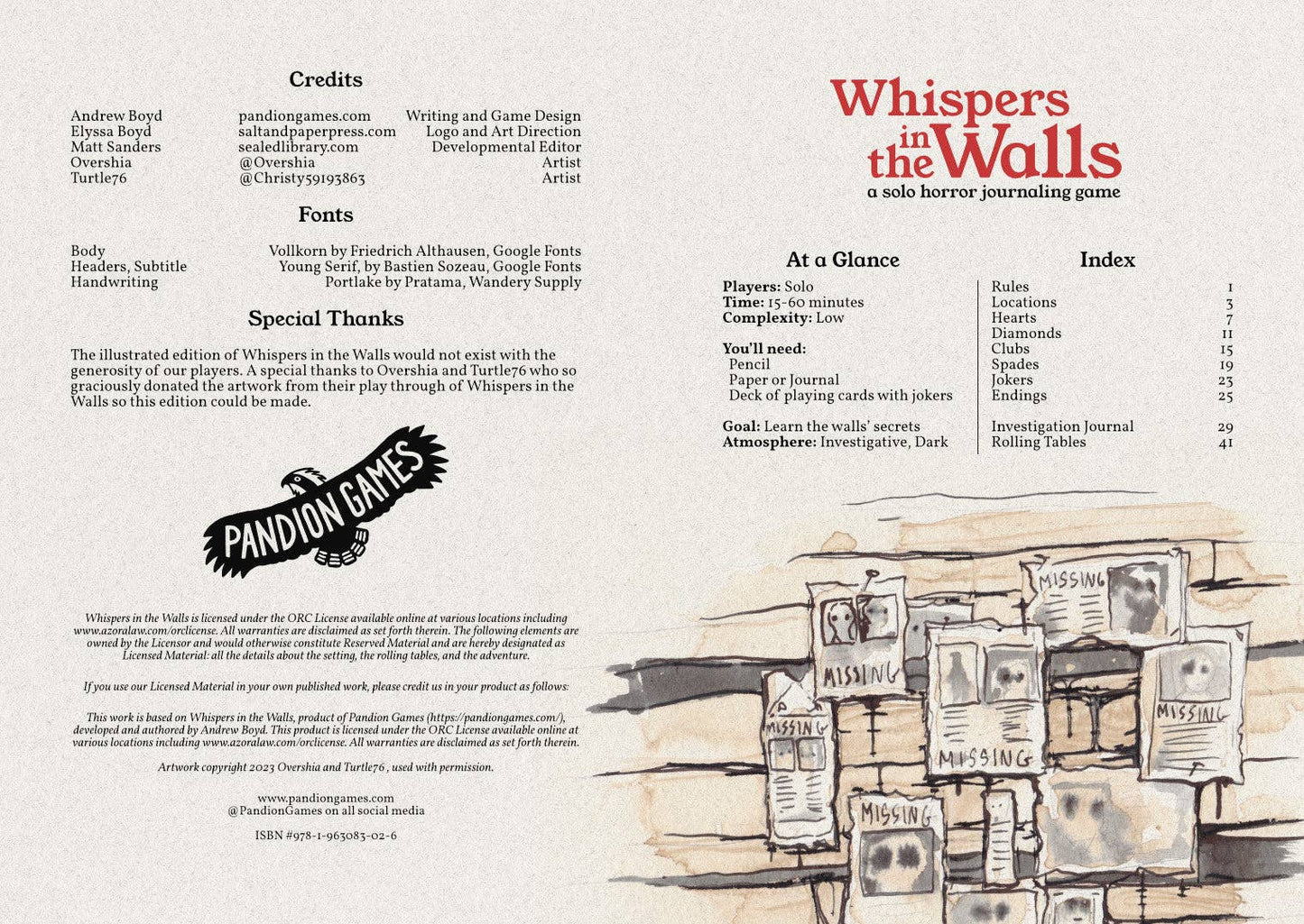 Whispers in the Walls 2E: A Solo Mystery Game