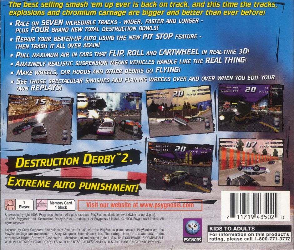 Destruction Derby 2 (PlayStation, 1996)