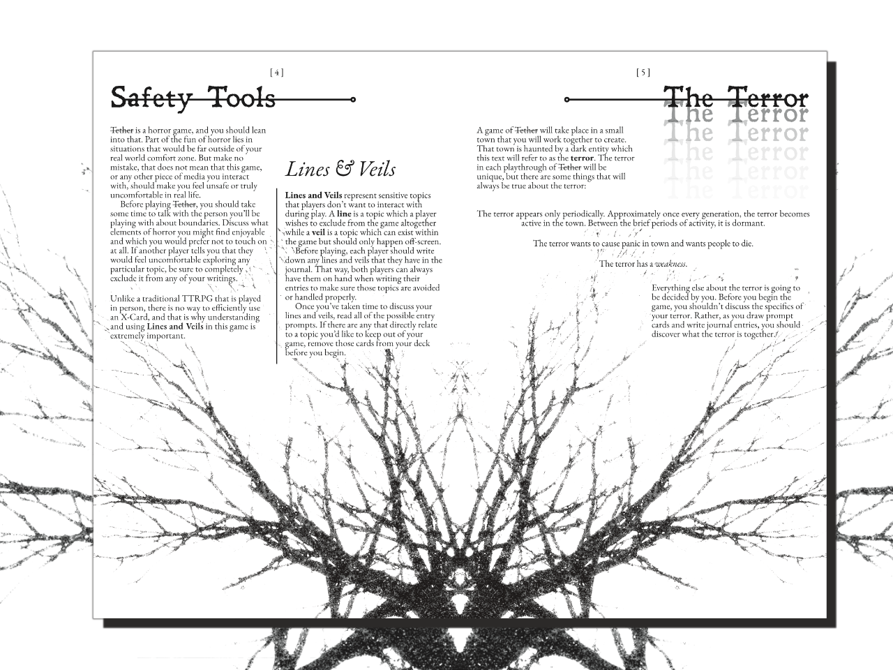Tether: A 2-Player Letter-Writing Horror Game