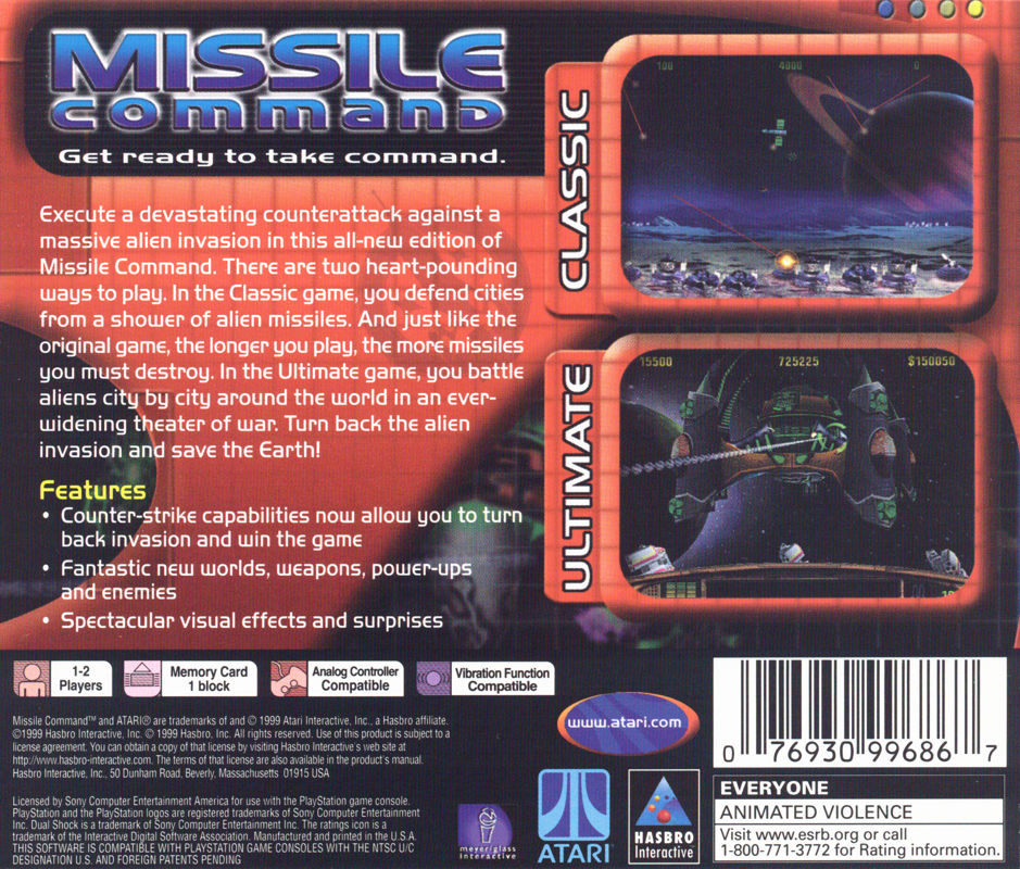 Missile Command (PlayStation, 1999)