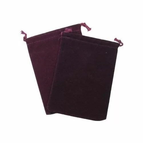 Burgundy Velour Dice Bag (4" x 6") - Chessex