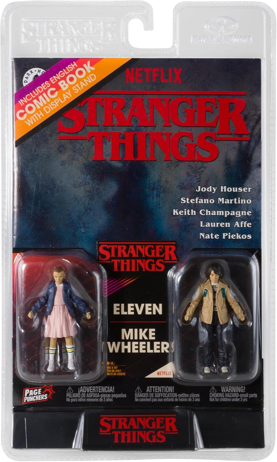 Stranger Things Eleven and Mike Wheeler 3" Action Figures with Comic - Page Punchers