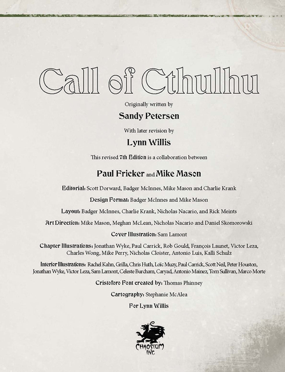 Call of Cthulhu 7E: Keeper Rulebook