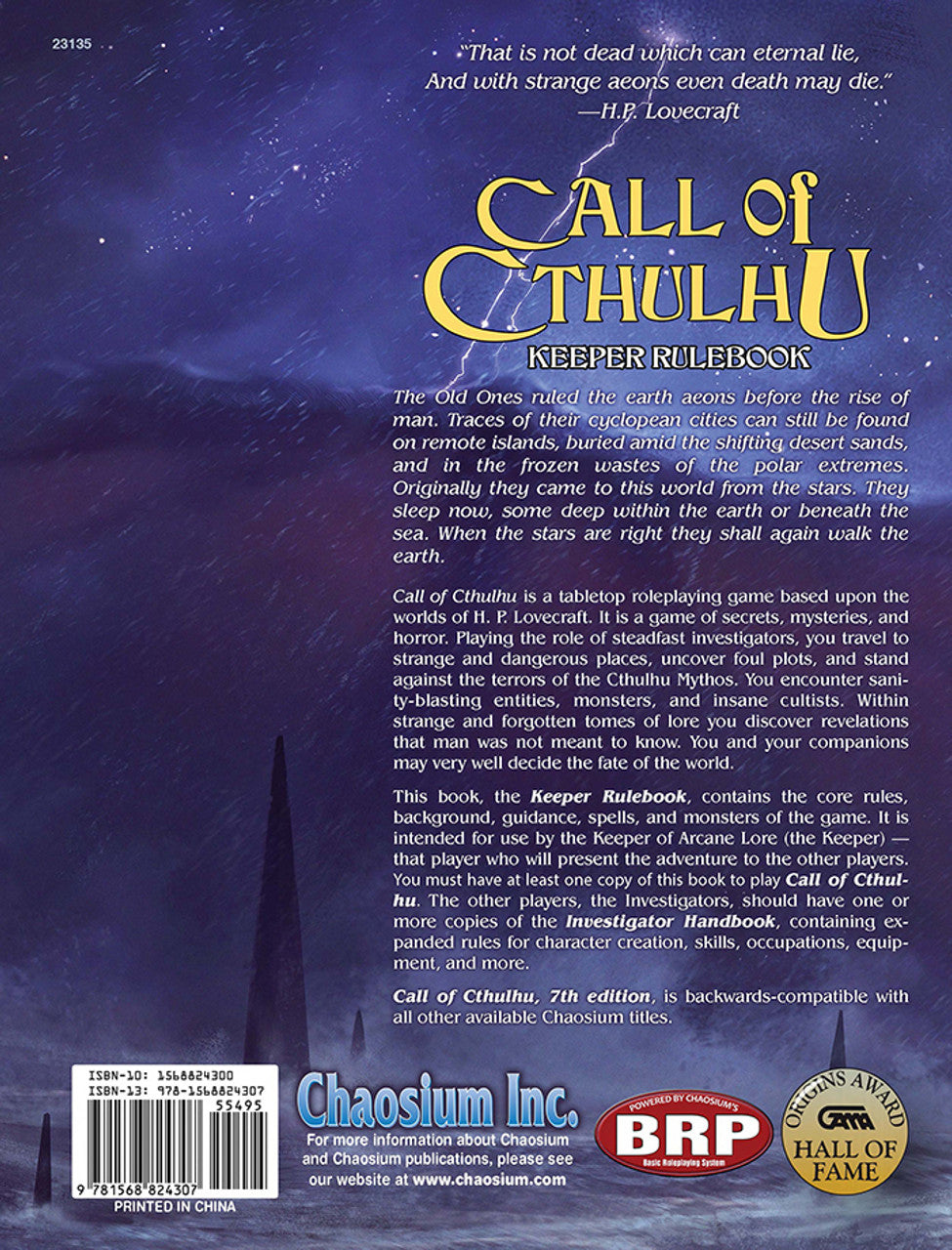 Call of Cthulhu 7E: Keeper Rulebook