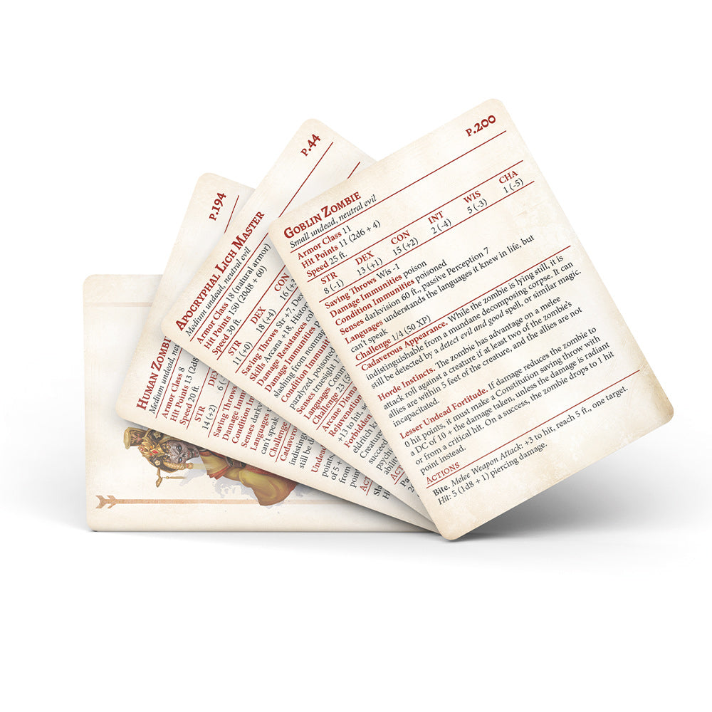 The Dreaded Accursed - Monster Reference Card Deck #2 (5E)