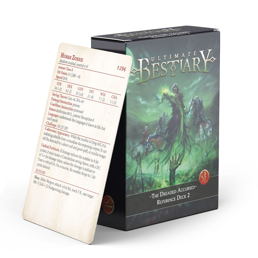 The Dreaded Accursed - Monster Reference Card Deck #2 (5E)