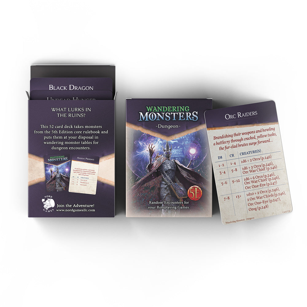 Wandering Monster Card Deck: Dungeon (5E)