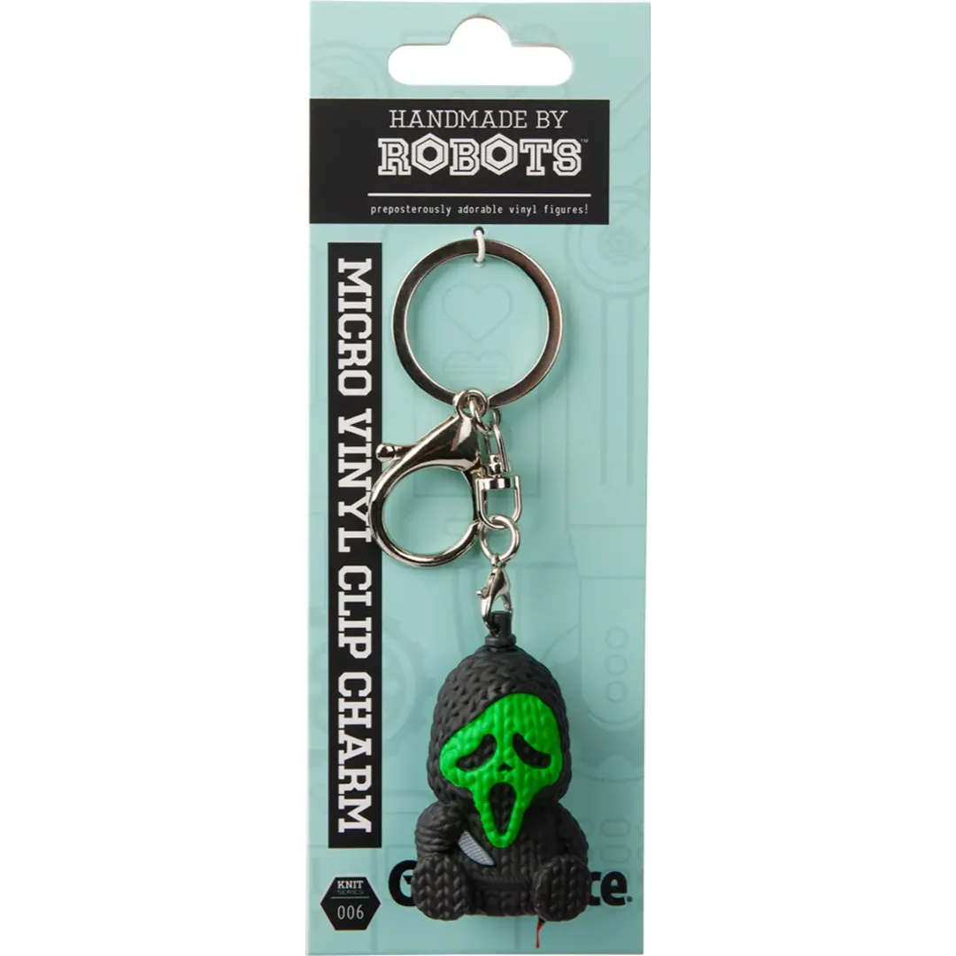 Ghost Face Scream 1.75" Collectible Keychain Charm #006 - Handmade by Robots