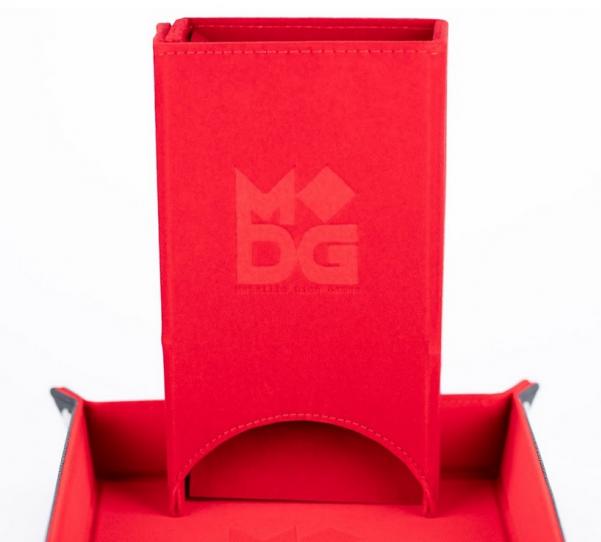 FanRoll Fold Up Velvet Dice Tower by MDG - Red | TTRPG Accessory