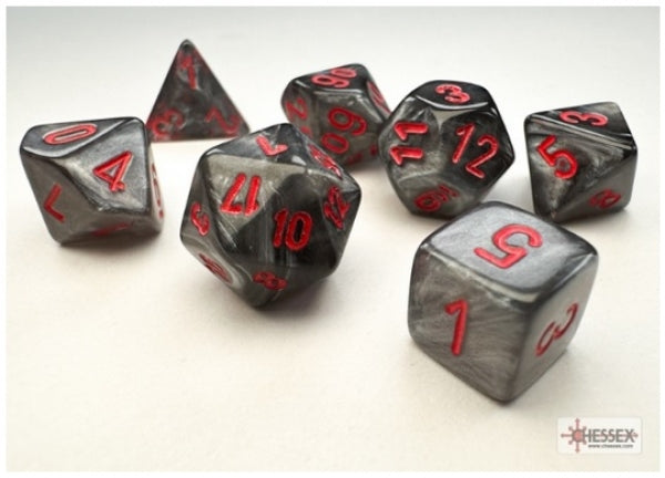 Chessex RPG 7 Mini-Die Set: Velvet Black & Red