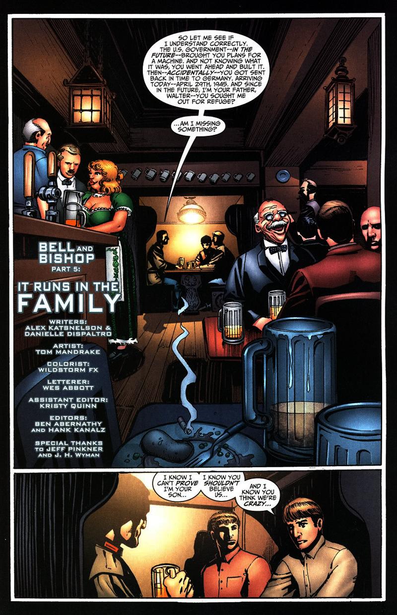 Fringe Comic Miniseries (Oct 2008, DC/Wildstorm) - Issue #5