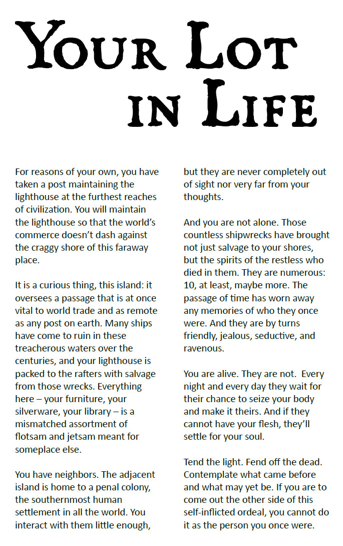 Lighthouse at the End of the World: A Solo Journaling Game