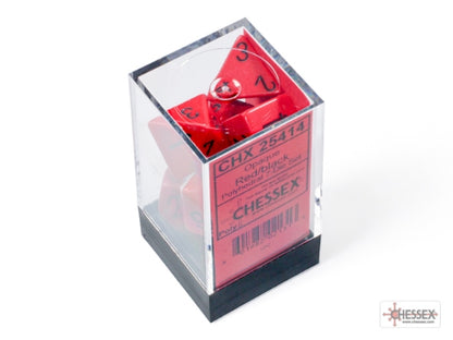 Chessex RPG 7-Die Set: Opaque Red & Black