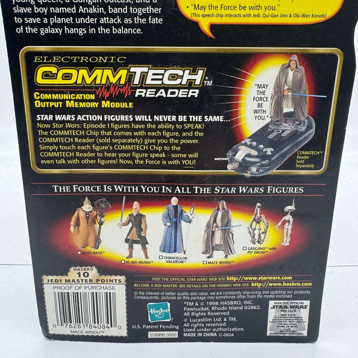 Mace Windu with Lightsaber and Jedi Cloak - Star Wars Episode 1 Action Figure (Hasbro, 1998) Collection 3