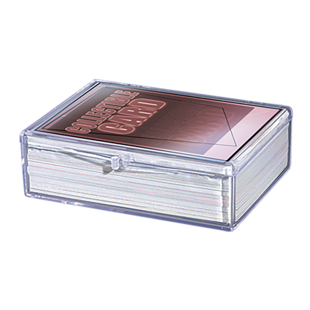 Ultra PRO Hinged 50-Card Trading Card Storage Case - Clear Plastic