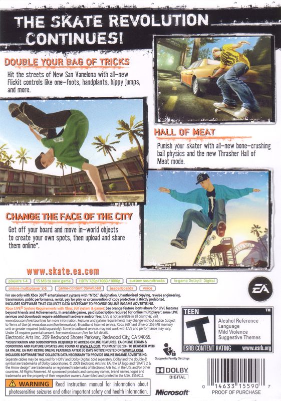 skate 2 (Xbox 360, 2009)