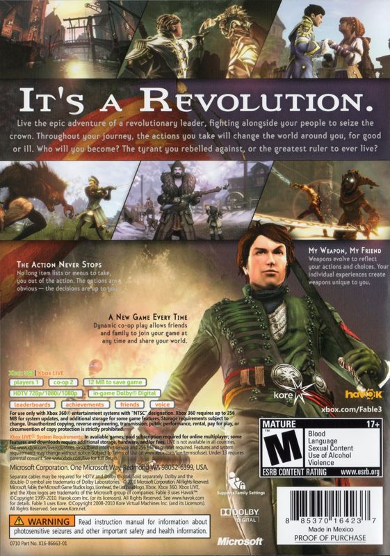 Fable III (Xbox 360, 2010)