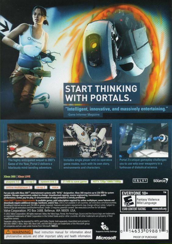 Portal 2 (Xbox 360, 2011)