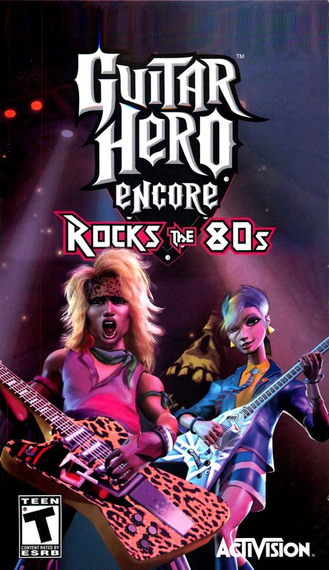 Guitar Hero Encore: Rocks the 80s PlayStation 2 manual front