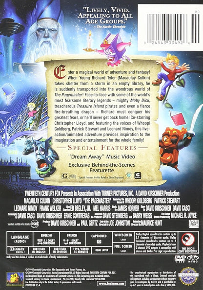 The Pagemaster (DVD, 1994) Macaulay Culkin Christopher Lloyd