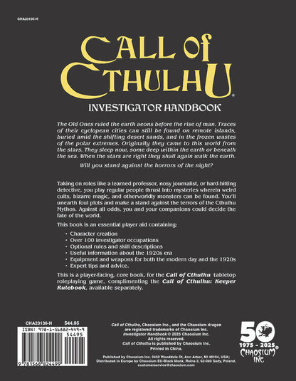 Call of Cthulhu Chaosium’s 50th Anniversary Slipcase Set