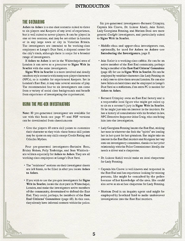Call of Cthulhu - Cthulhu by Gaslight: Dust & Blood