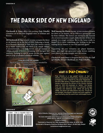 Call of Cthulhu Clockwork & Claws: Two Scenarios for Pulp Cthulhu