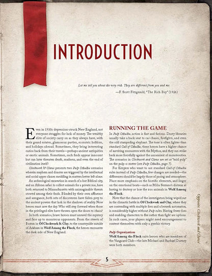 Call of Cthulhu Clockwork & Claws: Two Scenarios for Pulp Cthulhu