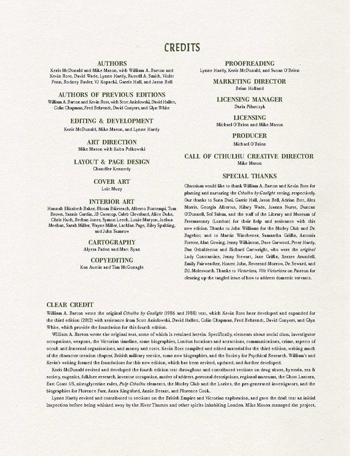 Call of Cthulhu - Cthulhu by Gaslight Investigator’s Guide