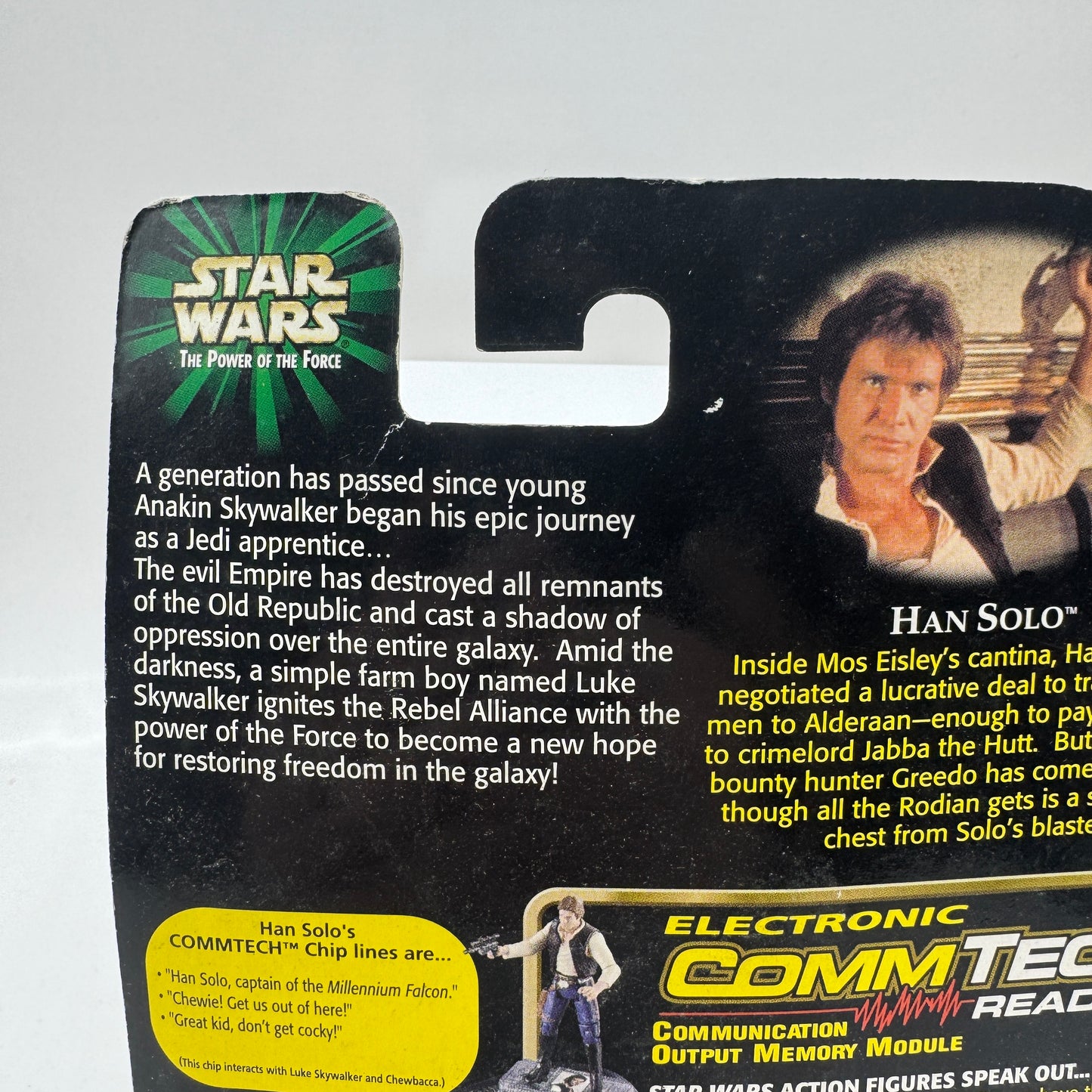 Han Solo with Blaster Pistol & Holster - Star Wars Power of the Force Action Figure (Hasbro, 1999)