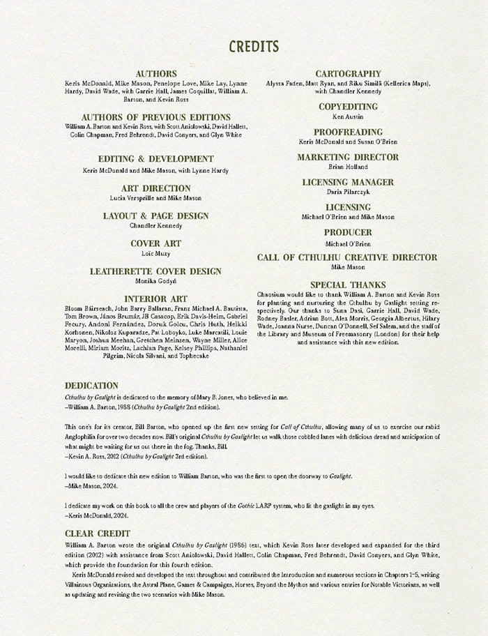 Call of Cthulhu Cthulhu by Gaslight Keeper's Guide - Nostalgia Mall