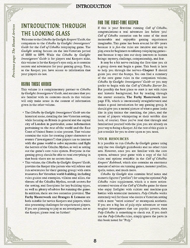 Call of Cthulhu Cthulhu by Gaslight Keeper's Guide - Nostalgia Mall