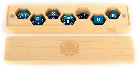 MDG Premium Maple Wood Dice Vault | TTRPG Dice Case Accessory