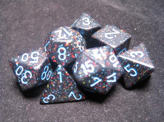 Chessex RPG Dice Sets: Blue Stars Speckled Polyhedral 7-Die Set